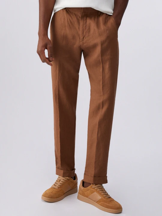 Zdjęcie produktu Liu Jo 100% Linen Trouser Cognac
