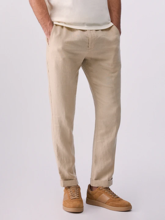 Zdjęcie produktu Liu Jo 100% Linen Trouser beżowy