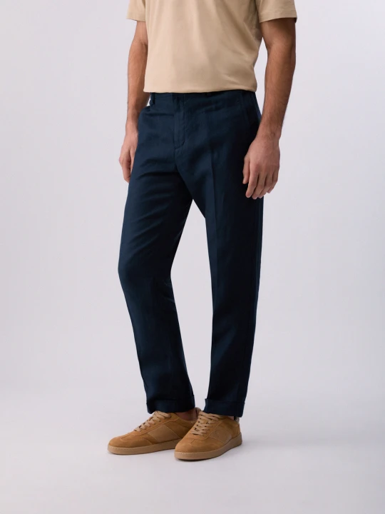 Zdjęcie produktu Liu Jo 100% Linen Trousers niebieski