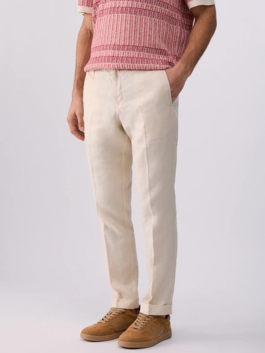 Zdjęcie produktu Liu Jo 100% Linen Trousers biały