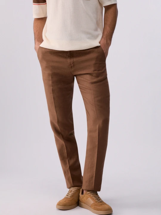 Zdjęcie produktu Liu Jo 100% Linen Trousers Cognac