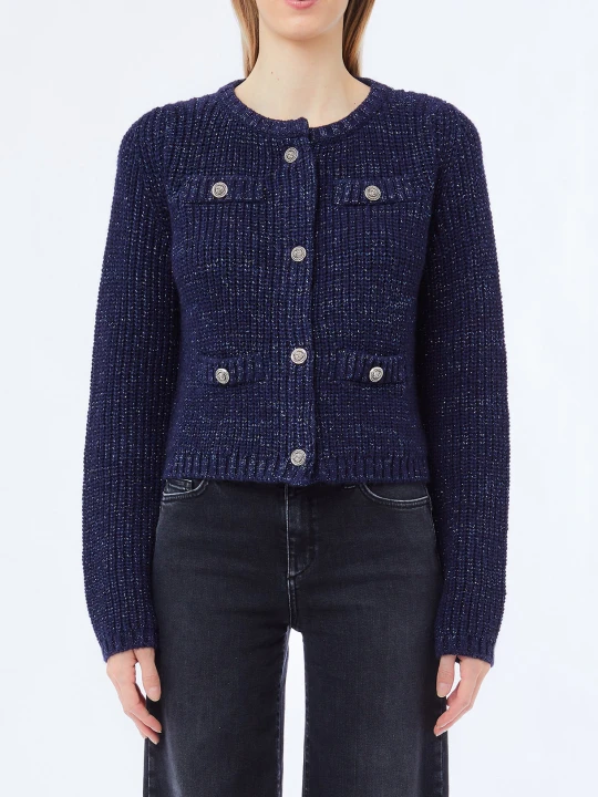 Zdjęcie produktu Liu Jo Alpaca And Wool Blend Cardigan Dark Blue