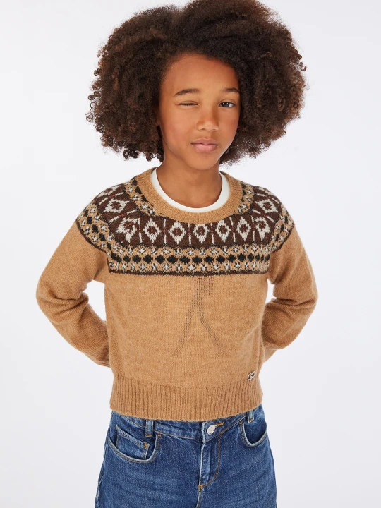 Zdjęcie produktu Liu Jo Alpaca-blend Jacquard Jumper beżowy