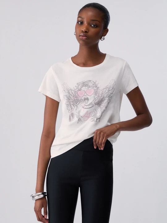 Zdjęcie produktu Liu Jo Angel Print T-shirt biały