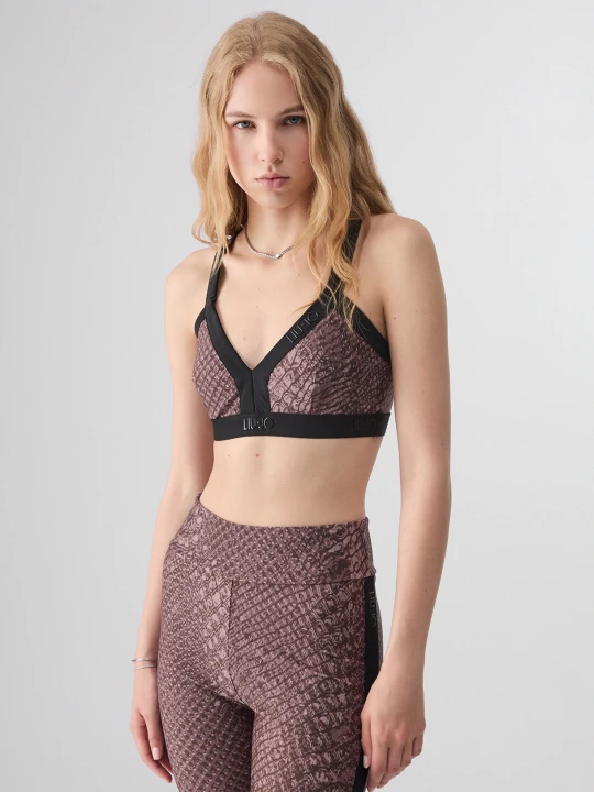 Zdjęcie produktu Liu Jo Animal Print Crop Top brązowy