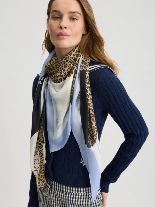 Zdjęcie produktu Liu Jo Animal Print Foulard Light Blue