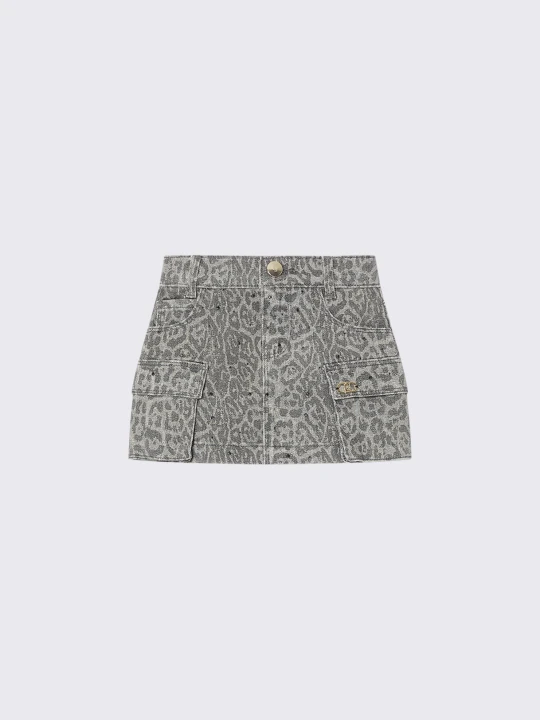 Zdjęcie produktu Liu Jo Mini Skirt Animal-print With Rhinestones
