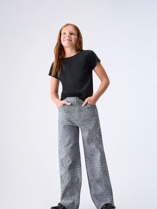 Zdjęcie produktu Liu Jo Animal Print Pants With Rhinestones