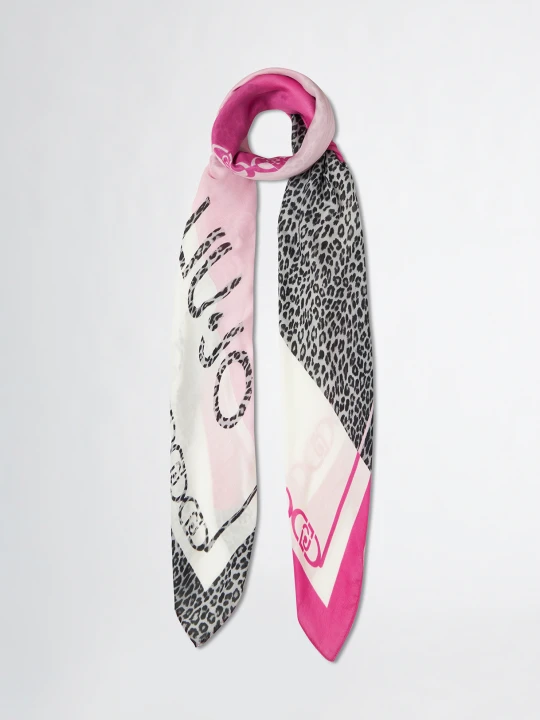 Zdjęcie produktu Liu Jo Animal Print Scarf różowy