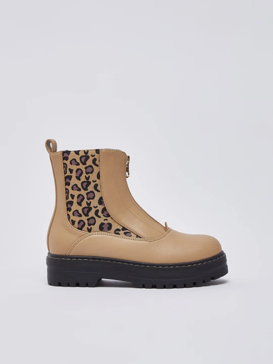 Zdjęcie produktu Liu Jo Ankle Boots With Detail Animal-print Sand
