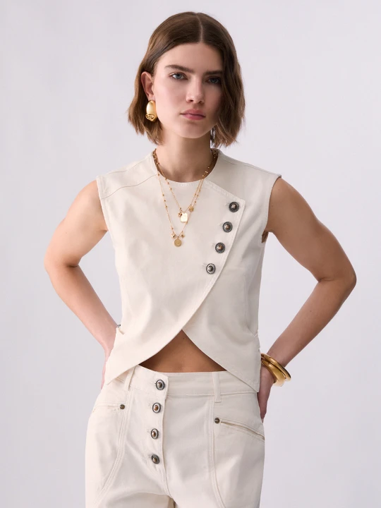 Zdjęcie produktu Liu Jo Asymmetric Slim Fit Vest biały