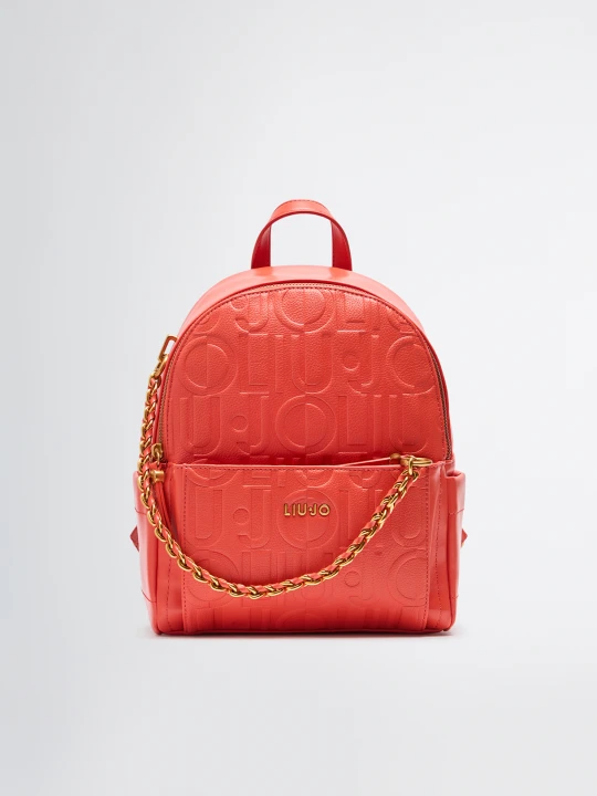 Zdjęcie produktu Liu Jo Backpack With Decorative Chain pomarańczowy