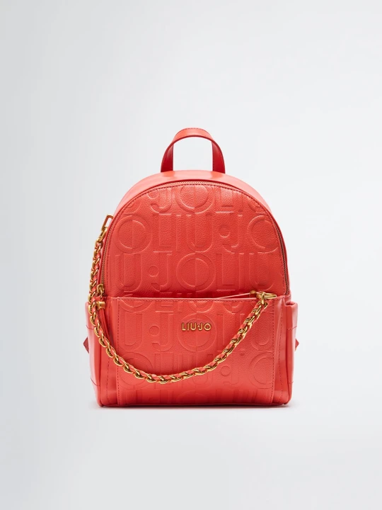 Zdjęcie produktu Liu Jo Backpack With Decorative Chain pomarańczowy