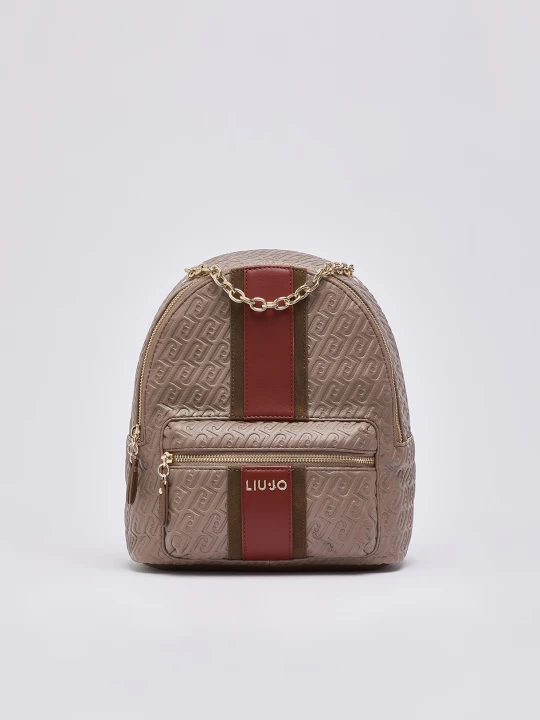 Zdjęcie produktu Liu Jo Backpack With Monogram Logo Mocha