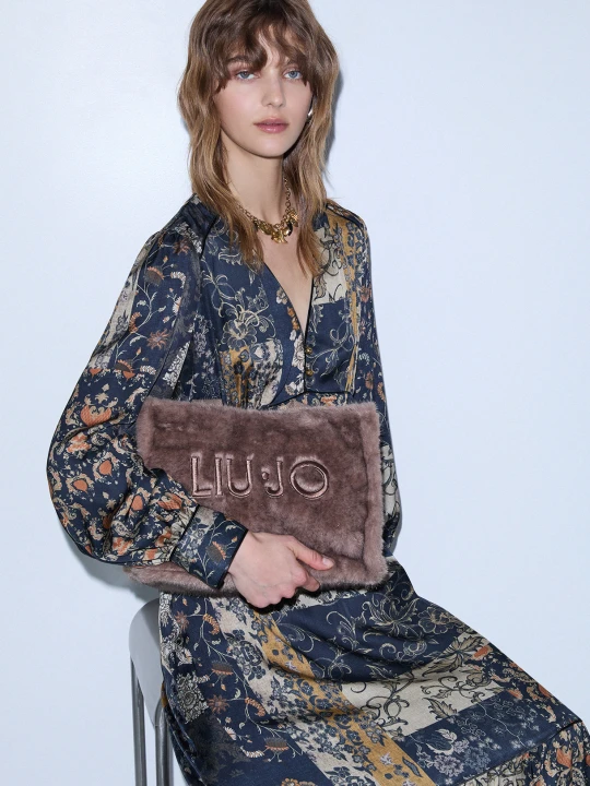 Zdjęcie produktu Liu Jo Bag Riccy Small In Faux Fur Dark Brown