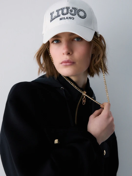 Zdjęcie produktu Liu Jo Baseball Cap With Bejewelled Logo biały