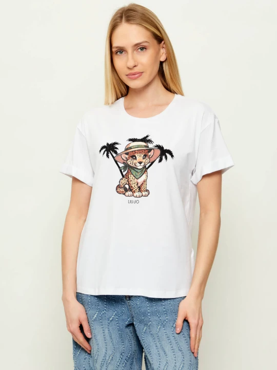 Zdjęcie produktu Liu Jo Beachwear T-shirt | Regular Fit biały