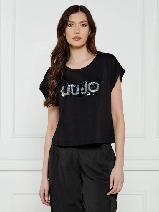 Zdjęcie produktu Liu Jo Beachwear T-shirt | Regular Fit czarny