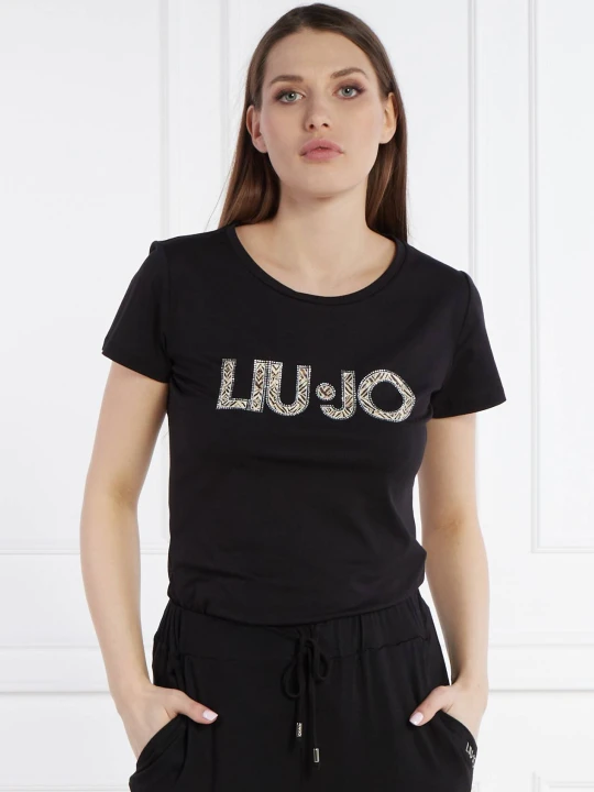 Zdjęcie produktu Liu Jo Beachwear T-shirt | Regular Fit czarny