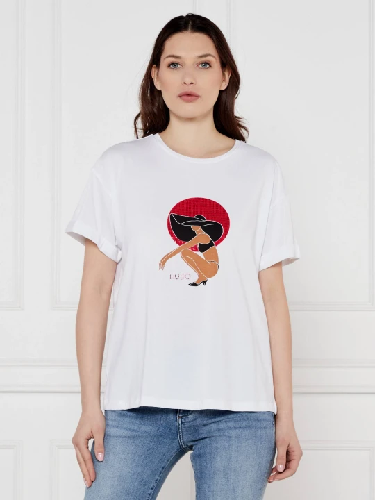Zdjęcie produktu Liu Jo Beachwear T-shirt | Relaxed fit biały