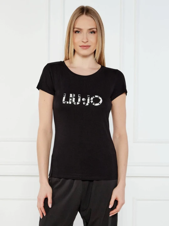 Zdjęcie produktu Liu Jo Beachwear T-shirt | Slim Fit czarny