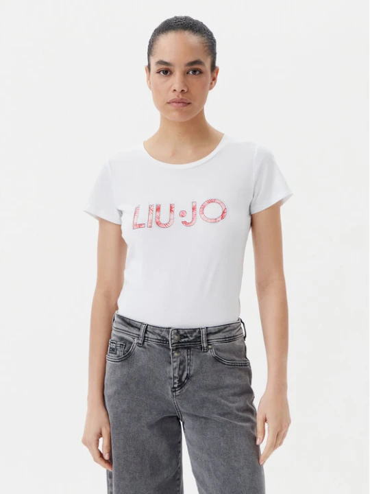 Zdjęcie produktu Liu Jo Beachwear T-Shirt VA5154 JS003 Biały Regular Fit