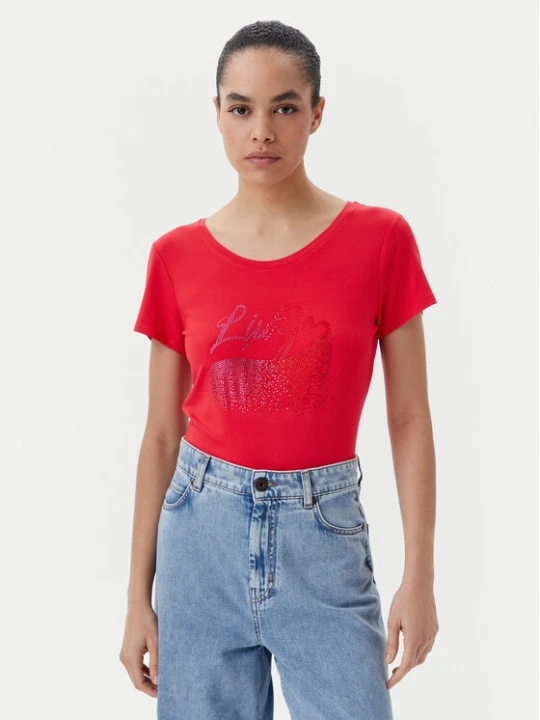 Zdjęcie produktu Liu Jo Beachwear T-Shirt VA5157 JS360 Czerwony Regular Fit