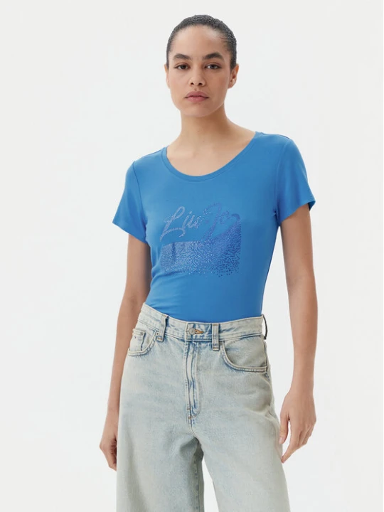 Zdjęcie produktu Liu Jo Beachwear T-Shirt VA5157 JS360 Niebieski Regular Fit