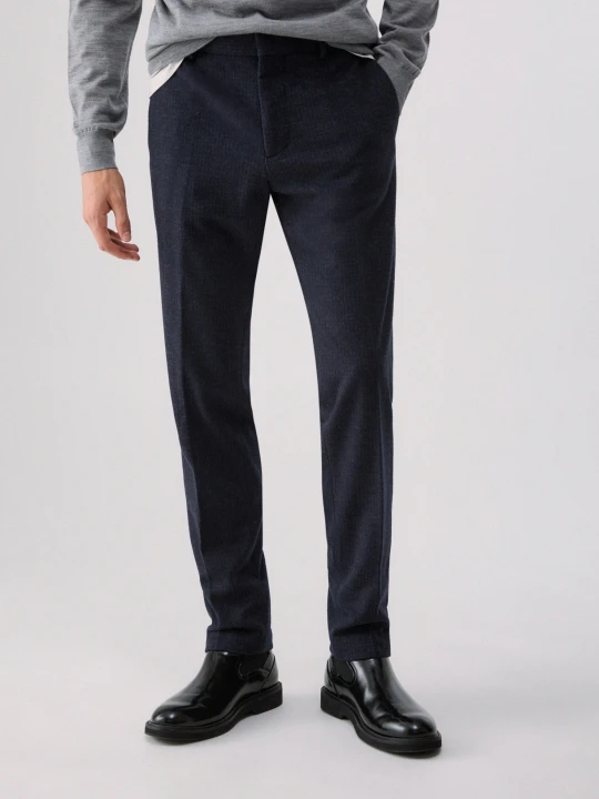 Zdjęcie produktu Liu Jo Beaver Wool Blend Trousers Dark Blue