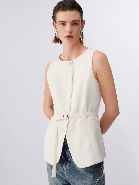 Zdjęcie produktu Liu Jo Belted Waistcoat Cream