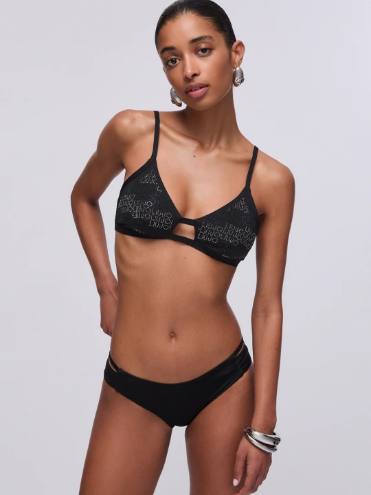 Zdjęcie produktu Liu Jo Bikini Top And Bottom With Rhinestones czarny