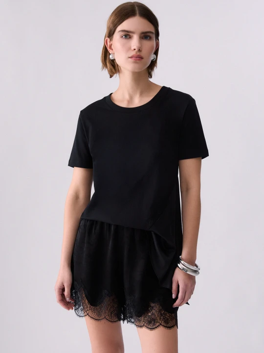 Zdjęcie produktu Liu Jo Bimaterial T-shirt czarny