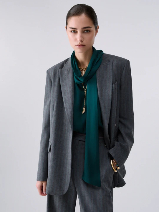 Zdjęcie produktu Liu Jo Blazer With Jewel Button Dark Grey