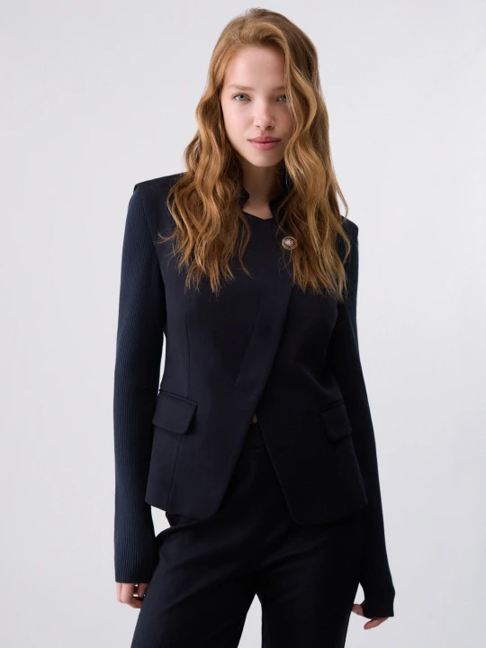 Zdjęcie produktu Liu Jo Blazer With Sleeves In Knit Dark Blue