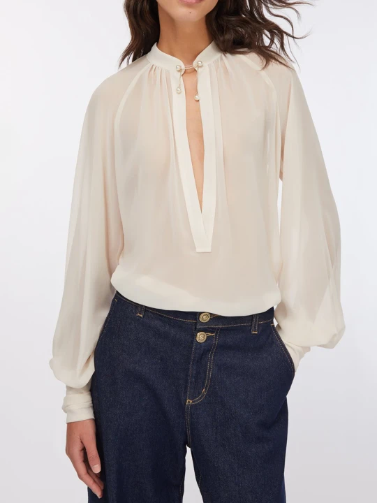 Zdjęcie produktu Liu Jo Blouse With Jewel Detail Ivory