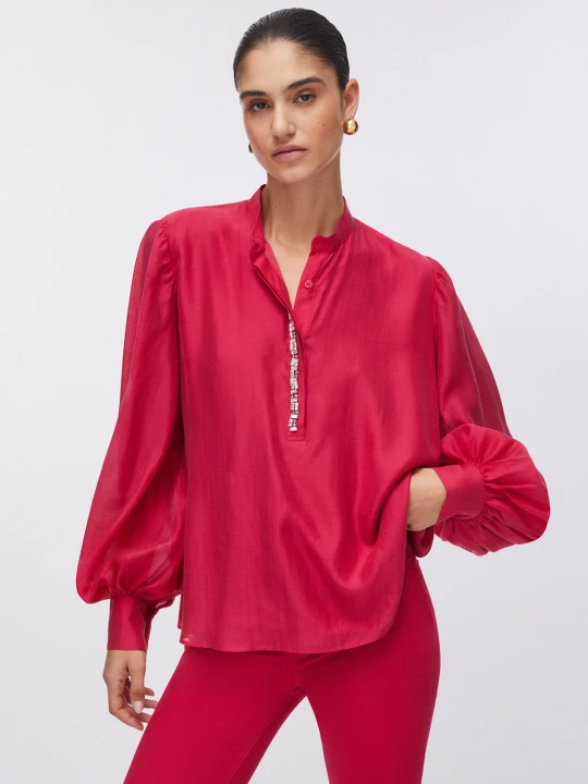 Zdjęcie produktu Liu Jo Blouse With Jewel Embroidery czerwony