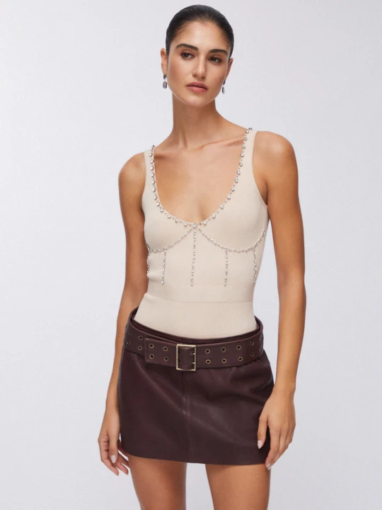 Zdjęcie produktu Liu Jo Body With Jewel Embroidery Nude