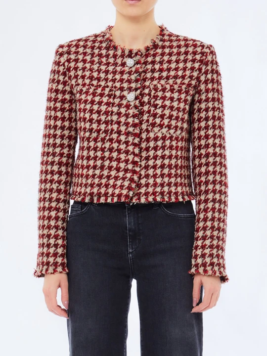 Zdjęcie produktu Liu Jo Bouclé Jacket With Jewel Buttons czerwony