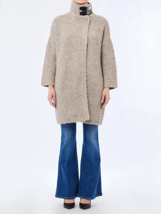 Zdjęcie produktu Liu Jo Coat In Knit Bouclé Dark Beige