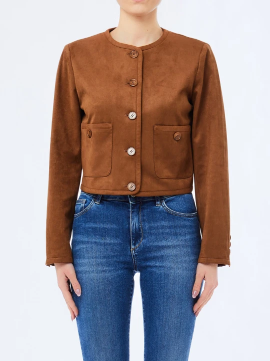 Zdjęcie produktu Liu Jo Boxy Microfiber Jacket Caramel