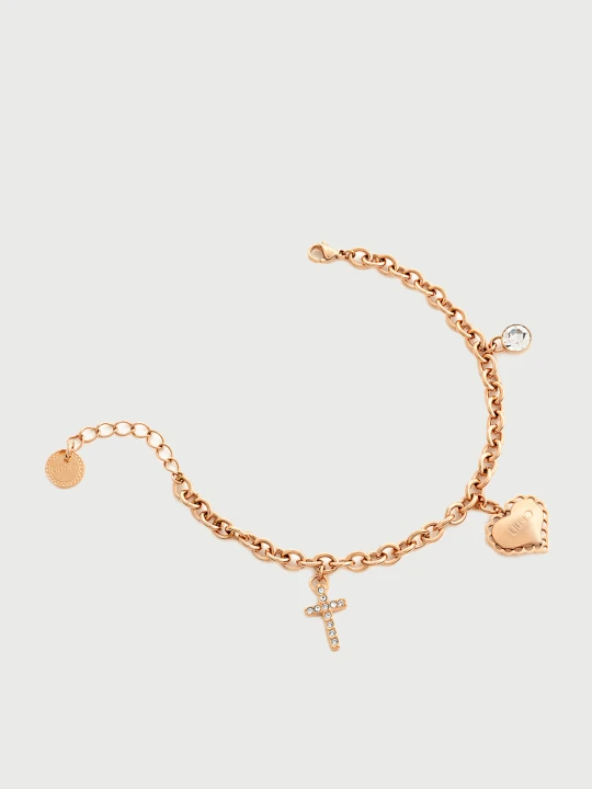 Zdjęcie produktu Liu Jo Bracelet With Heart And Cross Steel