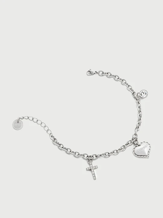 Zdjęcie produktu Liu Jo Bracelet With Heart And Cross Steel