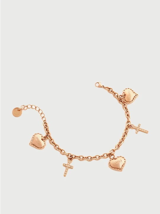 Zdjęcie produktu Liu Jo Bracelet With Hearts And Crosses Steel