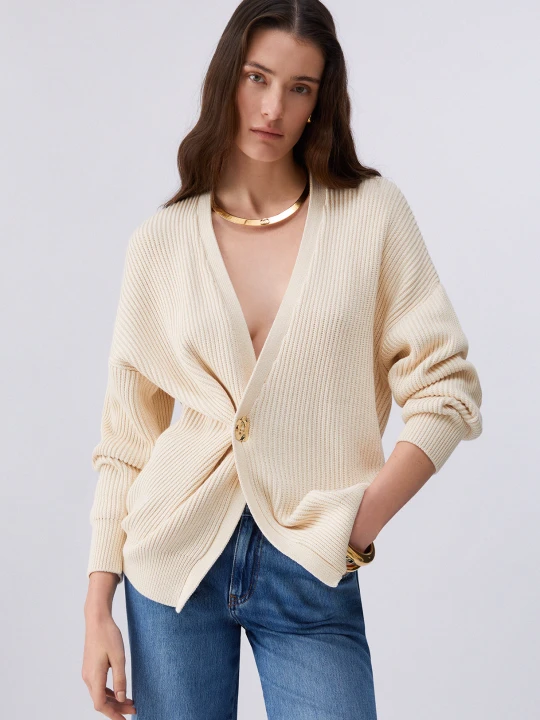 Zdjęcie produktu Liu Jo Cardigan With Bejewelled Detail biały
