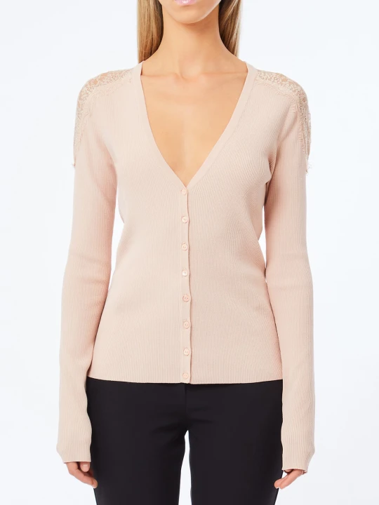 Zdjęcie produktu Liu Jo Cardigan With Lace Powder Pink