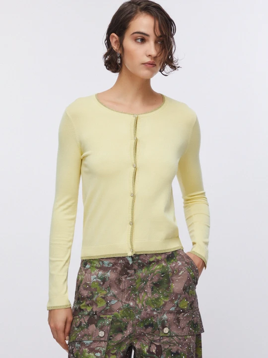 Zdjęcie produktu Liu Jo Cardigan With Slits żółty