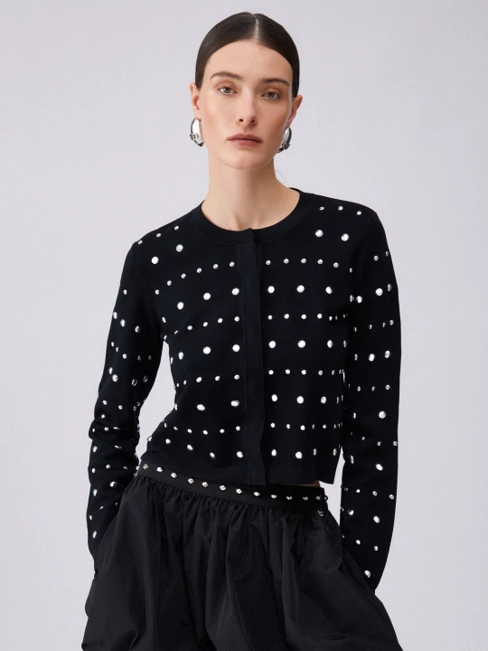 Zdjęcie produktu Liu Jo Cardigan With Studs czarny