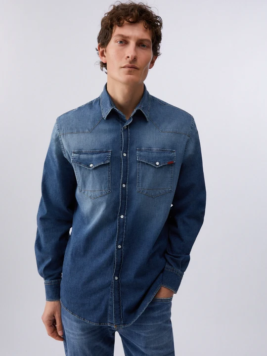 Zdjęcie produktu Liu Jo Chambray Denim Shirt Dark Denim