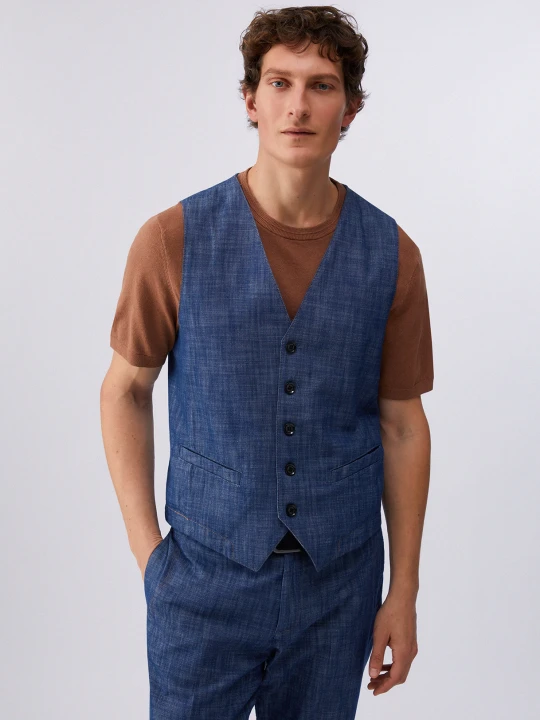 Zdjęcie produktu Liu Jo Chambray Denim Vest niebieski