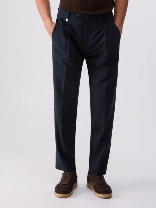 Zdjęcie produktu Liu Jo Chino Trousers In A Wool Blend Dark Blue